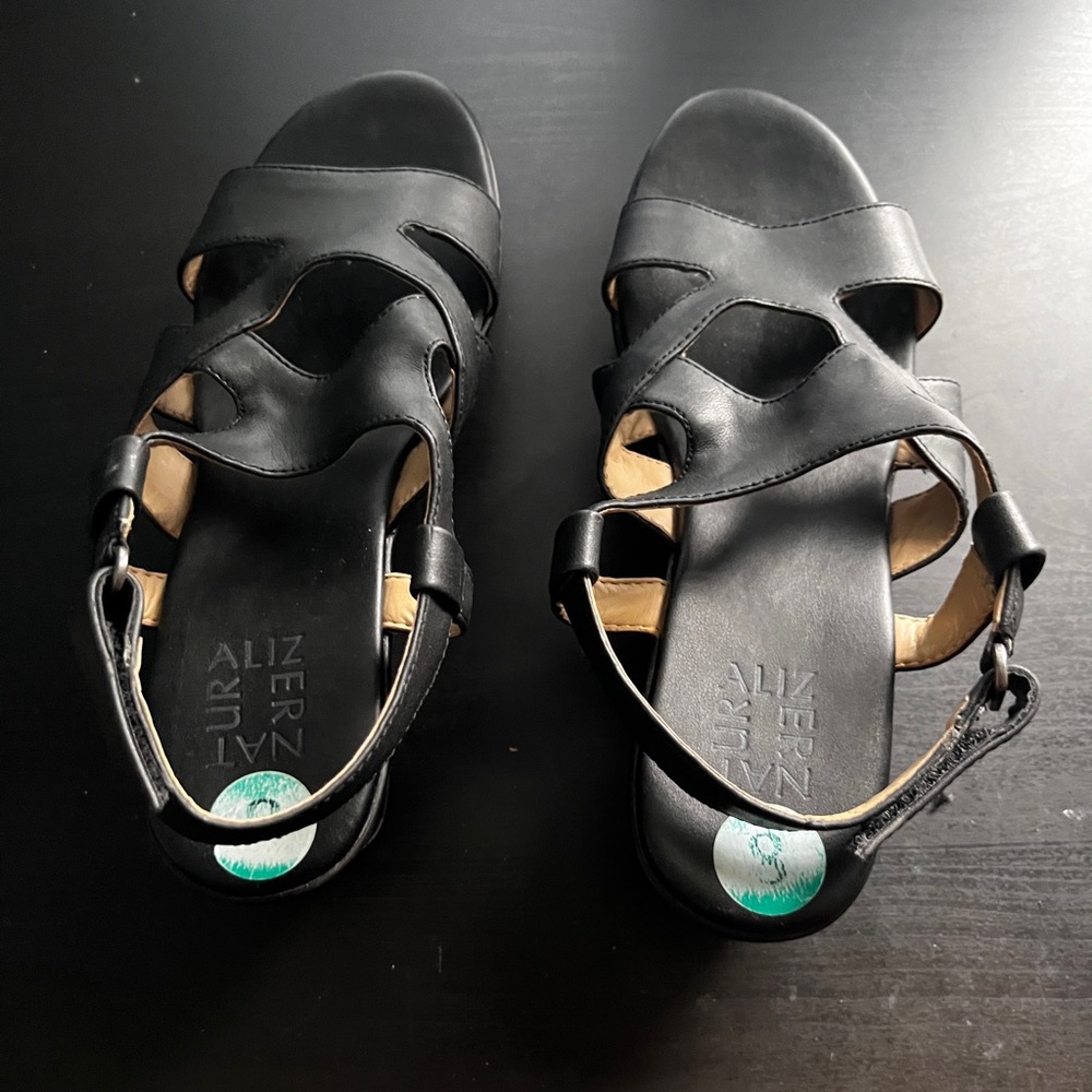 alizer natur black platform shoes